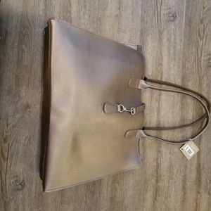 Ulta Beauty Tote Bag, Metallic gold